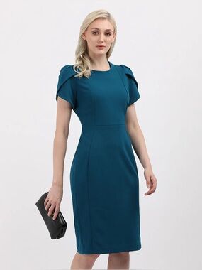 Calvin Klein sheath dress tulip sleeves women’s size 10